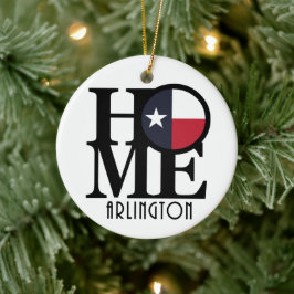 ZUHAUSE Arlington Texas Keramik Ornament