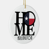 ZUHAUSE Arlington Texas Keramik Ornament (Rechts)