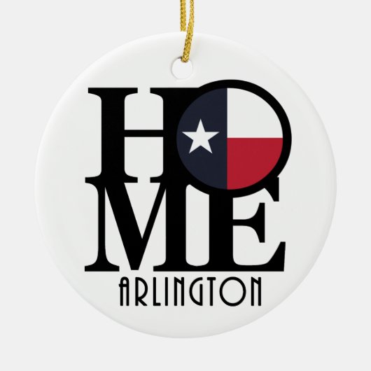 ZUHAUSE Arlington Texas Keramik Ornament (Vorne)