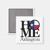 ZUHAUSE Arlington Texas Magnet (Vorderseite/Rückseite)