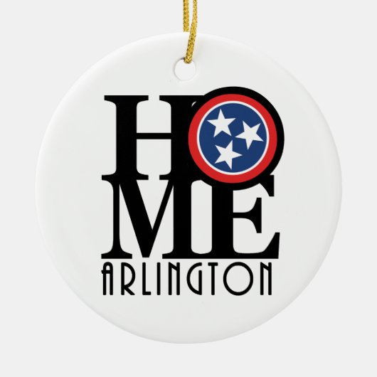 ZUHAUSE Arlington TN Keramik Ornament (Vorne)