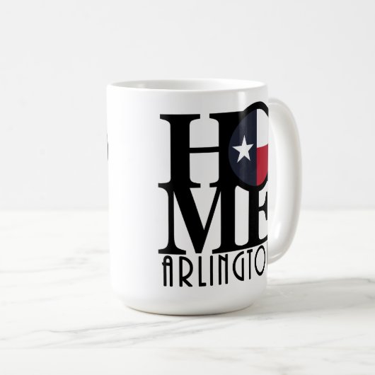 ZUHAUSE Arlington TX 15oz Kaffeetasse (VorderseiteRechts)