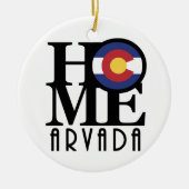 ZUHAUSE Arvada Colorado Keramik Ornament (Vorne)