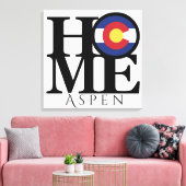 ZUHAUSE Aspen Colorado Leinwand Art (Insitu (Wohnzimmer))