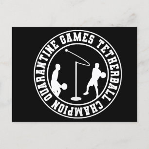 Zuhause Athletic Quarantäne Games Tetherball Tenni Ankündigungspostkarte