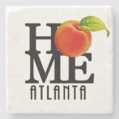 ZUHAUSE Atlanta Georgia Steinuntersetzer (Vorderseite)