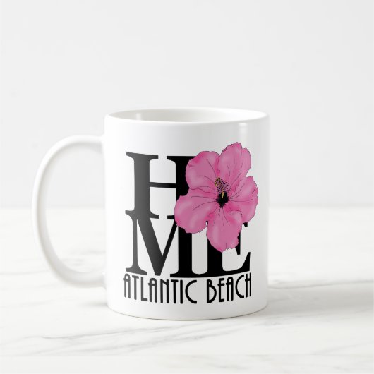 ZUHAUSE Atlantic Beach 11oz Rosa Hibiskus Kaffeetasse (Links)
