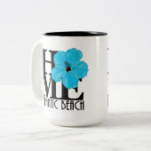 ZUHAUSE Atlantic Beach 15oz Blue Hibiskus Zweifarbige Tasse (Vorderseite Links)