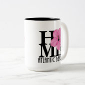 ZUHAUSE Atlantic Beach 15oz Rosa Hibiskus Zweifarbige Tasse (VorderseiteRechts)