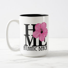 ZUHAUSE Atlantic Beach 15oz Rosa Hibiskus Zweifarbige Tasse