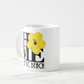 ZUHAUSE Atlantic Beach Gelber Hibiskus 11oz Kaffeetasse (Vorderseite Links)
