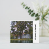 Zuhause auf dem Piniensee Feiertagspostkarte (Stehend Vorderseite)