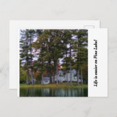 Zuhause auf dem Piniensee Feiertagspostkarte (Vorne/Hinten)