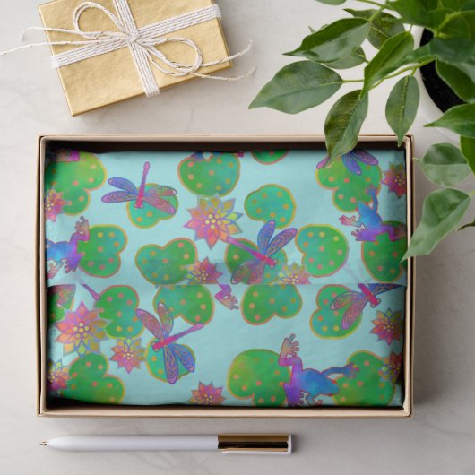 Zuhause auf dem Wasser Winter Seidenpapier (Geschenk)