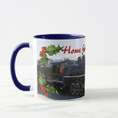Zuhause auf dem Zug für die Tasse zu Weihnachten (Links)