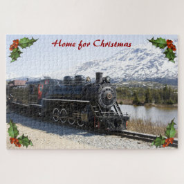 Zuhause auf dem Zug für Weihnachten Große Puzzle