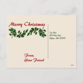 Zuhause auf dem Zug für Weihnachten Postkarte (Rückseite)