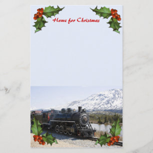 Zuhause auf dem Zug für Weihnachtsgeschichten Briefpapier