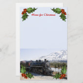 Zuhause auf dem Zug für Weihnachtsgeschichten Briefpapier (Vorne/Hinten)