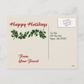 Zuhause auf der Postkarte "Zug für Urlaub" (Rückseite)