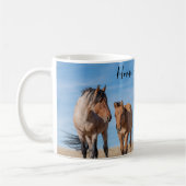 Zuhause auf der Range Wild Mustang Kaffeetasse (Links)