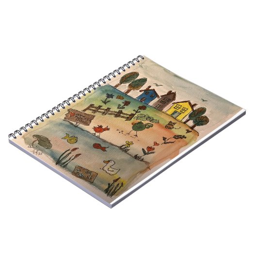 Zuhause auf einem Hügel Notizblock (Linke Seite)