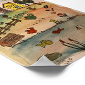 Zuhause auf einem Hügel Poster (Ecke)