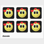 Zuhause-Aufkleber für die Fun-Liebe Quadratischer Aufkleber (Blatt)