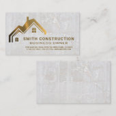 Zuhause aus Gold | Hintergrund Visitenkarte (Vorne/Hinten)