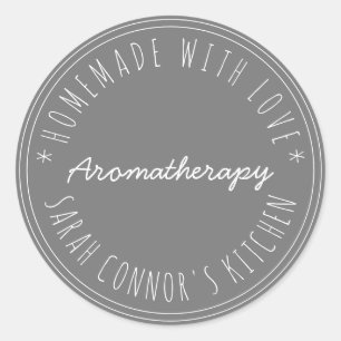 Zuhause aus Liebe Aromatherapie Kraft Runder Aufkleber