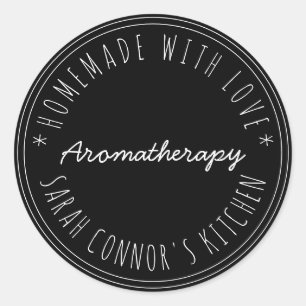 Zuhause aus Liebe Aromatherapie Kraft Runder Aufkleber