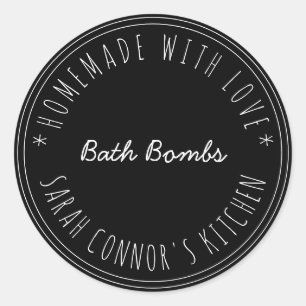 Zuhause aus Liebe Bath Bombs Kraft Wellness-Center Runder Aufkleber