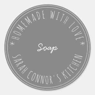 Zuhause aus Liebe Soap Kraft Wellness-Center Runder Aufkleber