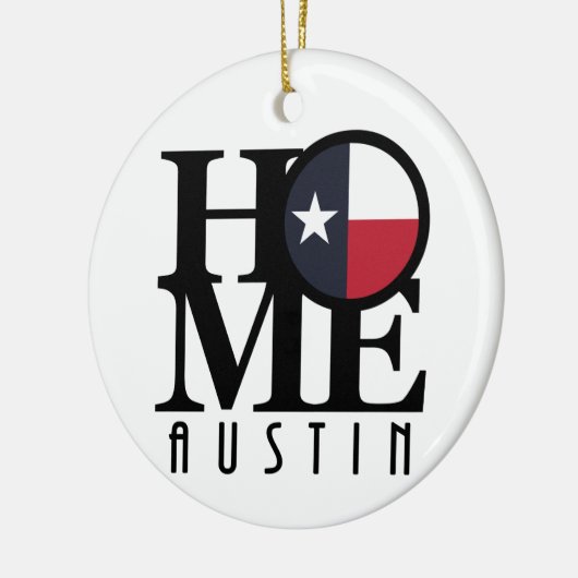 ZUHAUSE Austin Texas Keramik Ornament (Links)