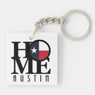 ZUHAUSE Austin Texas Schlüsselanhänger