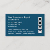 Zuhause Auto Health Life Insurance Agent Business Visitenkarte (Vorderseite)