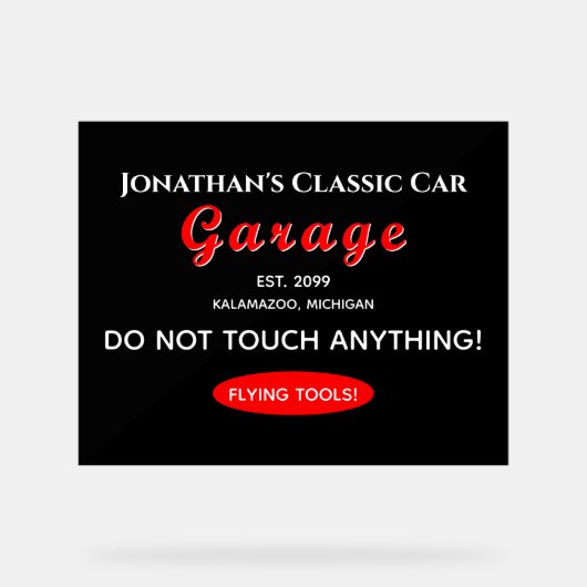 Zuhause Auto Mechanische Garage Flying Tools Akryl Acrylschild (Vorderseite)