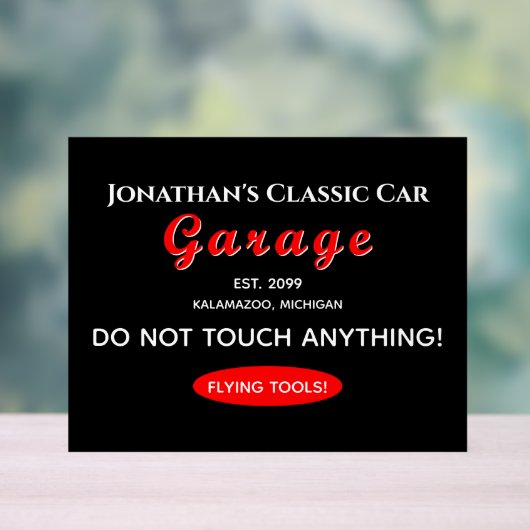 Zuhause Auto Mechanische Garage Flying Tools Akryl Acrylschild (Neutral)