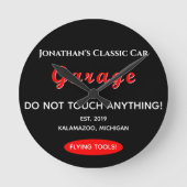 Zuhause Auto Mechanische Garage Flying Tools Wall Runde Wanduhr (Vorderseite)