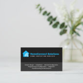 Zuhause Automation Technician Black Business Card Visitenkarte (Stehend Vorderseite)