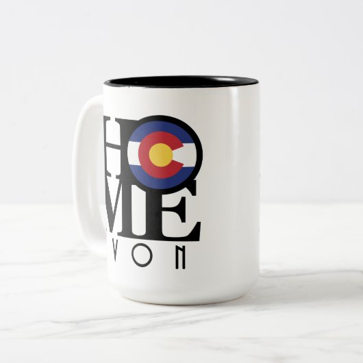 ZUHAUSE Avon Colorado 15oz Zweifarbige Tasse (Vorderseite Links)