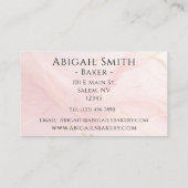 Zuhause Bäckerei Donut Rosa Zuckerguss Backen Visitenkarte (Rückseite)