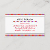 Zuhause Backgeschäft oder Bäckerei Visitenkarte (Rückseite)