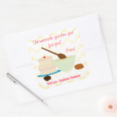 Zuhause Baked Goodies Geschenktafel Quadratischer Aufkleber (Umschlag)