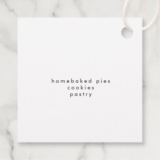 Zuhause Baked | Personalisierte Liebesmarken Geschenkanhänger (Rückseite)