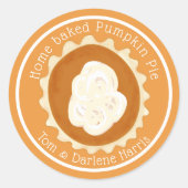 Zuhause Baked Pumpkin Pie Sticker (Vorderseite)