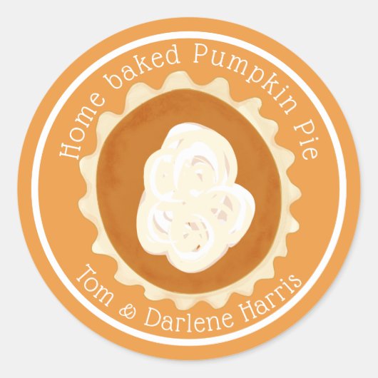 Zuhause Baked Pumpkin Pie Sticker (Vorderseite)