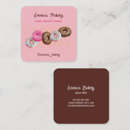 Zuhause Bakery Catering Business Card Quadratische Visitenkarte