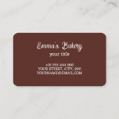 Zuhause Bakery Donuts Visitenkarte (Rückseite)