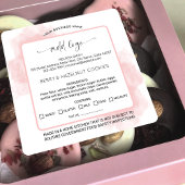 Zuhause Bakery Food License für das Logo "Pink Wat Quadratischer Aufkleber